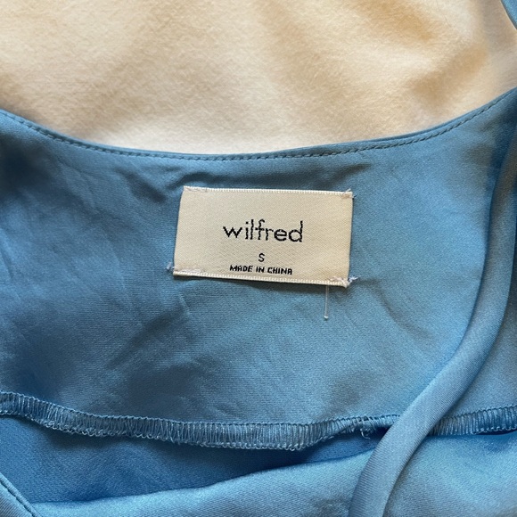 Aritzia Wilfred blue silk slip dress short size S never worn - Picture 2 of 2